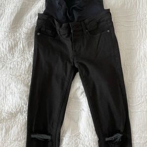 Black maternity skinny jeans